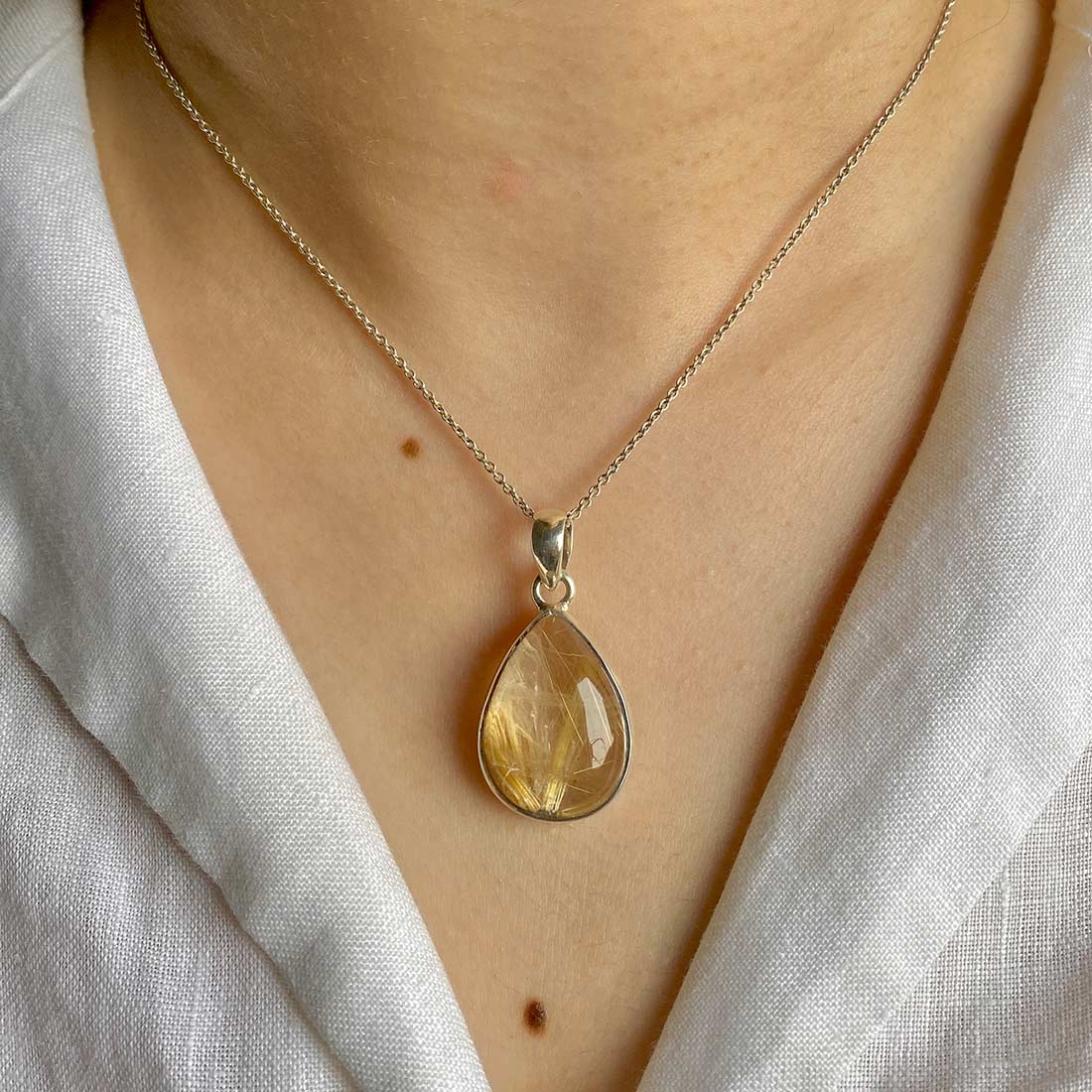 Golden Rutile Pendant-(GDR-P-9.)